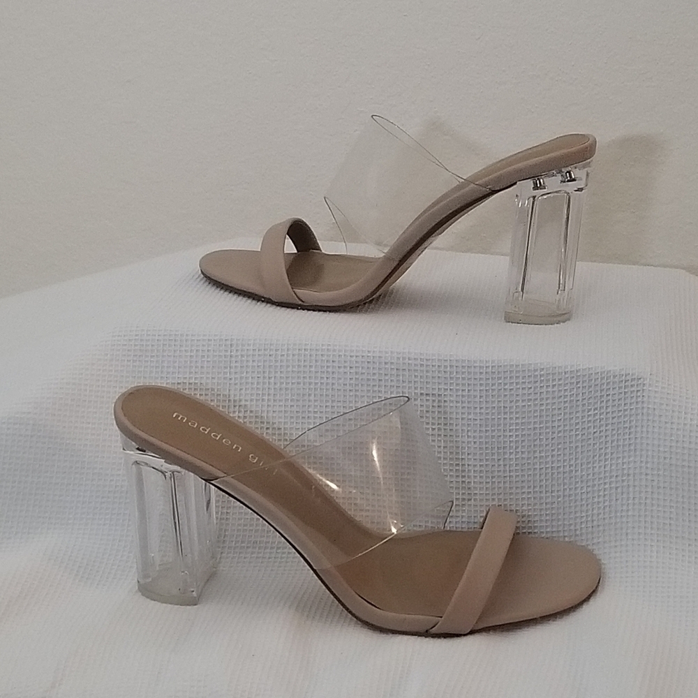 Steve Madden Averie Clear Block Heels - Picture 4 of 6